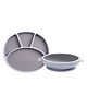 Bibado Silicone Suction Plate & Bowl Set - Mist Blue | Baby-Safe, Strong Grip, 6-36M