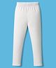 Ollypop Cotton Knit Full Length Solid Black Leggings - White