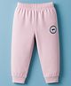 Ollypop Sinker Knit Full Length Lounge Pant with Patch - Pink