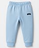 Ollypop Sinker Knit Full Length Lounge Pant with Patch - Light Blue