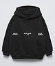 ALAN JONES Cotton Blend Knit Full Sleeves Typography Printed Light Winter Oversized Hoodie - Black