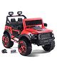 4x4 Battery Operated Ride on Jeep with LED Lights -Red| Rechargeable Battery| Openable Doors| Built-in Music & AUX| Remote Control| Forward Reverse & Swing| Indoor Outdoor Toy