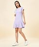 Coolsters by Pantaloons Knit Half Sleeves Textured Dress - Lilac