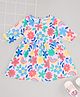 Pantaloons Baby Cotton Knit Three Fourth Sleeves Floral Printed Dress - Pink