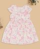 Pantaloons Baby Cotton Knit Cap Sleeves Unicorns Printed Dress - White
