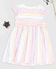 Pantaloons Baby Cotton Metalic Woven Cap Sleeves Striped Dress - Multi Colour