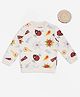 Pantaloons Baby Knit Marvel Featuring Full Sleeves Spiderman Printed Light Winter Sweatshirt - Off White