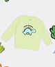 Pantaloons Baby Cotton Knit Full Sleeves Dinosaur Patch Detailed Light Winter Sweatshirt - Limegreen