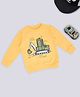 Pantaloons Baby Cotton Knit Full Sleeves Excavator Patch Detailed Light Winter Sweatshirt  - Yellow