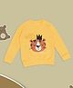 Pantaloons Baby Cotton Knit Full Sleeves Tiger Printed Light Winter Sweatshirt - Yellow