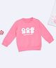 Pantaloons Baby Cotton Knit Full Sleeves Puppies Embroidered Light Winter Sweatshirt - Pink