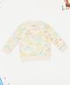 Pantaloons Baby Cotton Knit Full Sleeves Cars Printed Light Winter Sweatshirt - Cream