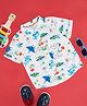 Pantaloons Baby Cotton Woven Half Sleeves Sea Life Printed Shirt - White