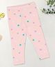 Pantaloons Baby Cotton Spandex Knit Dots Printed  Leggings - Peach