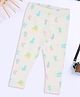 Pantaloons Baby Cotton Spandex Knit Floral Printed  Leggings - Off White