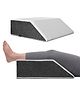 Frido Leg Elevation Wedge Pillow for Edema, Varicose Veins, Fracture | High Resilience Foam Cushion for Leg, Knee & Thigh Support | Back Pain & Swelling Relief | Lightweight (White & Grey)