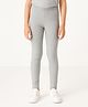 Charm n Cherish Cotton Blend Knit Solid Leggings - Grey