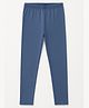 Charm n Cherish Cotton Blend Knit Solid Leggings - Navy Blue