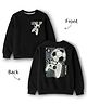 Ollypop Looper Knit Full Sleeves Sweatshirt With Gaming Print - Black