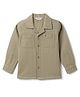 Tales & Stories Cotton Woven Full Sleeves Solid Shirt - Olive Green