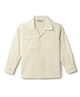 Tales & Stories Cotton Woven Full Sleeves Solid Shirt - Cream