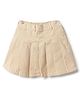 Tales & Stories Cotton Woven Solid Pleated Skirt - Beige