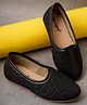 boyz n galz Abstract Embroidered Mojaris - Black