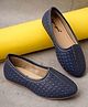 boyz n galz Textured Mojaris - Navy Blue