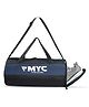 MYC Unisex Sports Gym Bag with Separate Shoe Compartment  20L Travel & Duffle Bag Adjustable Strap, Fits Shoes & Towel Black/Navy (49 cm)