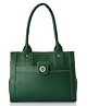 Fostelo Women's Vegan Leather Ocean Side Handbag Shoulder Bag Ladies Purse (Green) (Large)