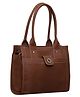 Fostelo Women's Vegan Leather Ocean Side Handbag Shoulder Bag Ladies Purse (Tan) (Large)