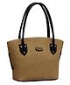 Fostelo Women's Vegan Leather Squirrel Shoulder Bag | Ladies Purse Handbag (Beige) (Large)