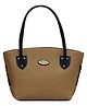 Fostelo Women's Vegan Leather Squirrel Shoulder Bag | Ladies Purse Handbag (Beige) (Large)