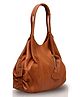 Fostelo Women's Vegan Leather Style Diva Handbag Shoulder Bag Ladies Purse (Tan) (Large)