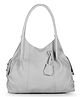 Fostelo Women's Vegan Leather Jane Handbag Shoulder Bag Ladies Purse (Grey) (Large)