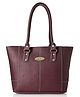Fostelo Women's Vegan Leather Everly Handbag Shoulder Bag Ladies Purse (Maroon) (Large)