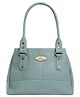 Fostelo Women's Vegan Leather Birdie Handbag Shoulder Bag Ladies Purse (Grey) (Large)