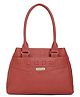 Fostelo Women's Vegan Leather Kanye Nest Handbag Shoulder Bag Ladies Purse (Red) (Large)