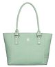 Fostelo Women's Vegan Leather Everly Handbag Shoulder Bag Ladies Purse (Pgreen) (Large)