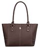 Fostelo Women's Vegan Leather Everly Handbag Shoulder Bag Ladies Purse (Brown) (Large)