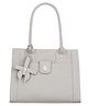 Fostelo Women's Vegan Leather Ocean Side Handbag Shoulder Bag Ladies Purse (Grey) (Large)