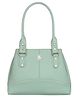 Fostelo Women's Vegan Leather Catlin Luxe Shoulder Bag | Ladies Purse Handbag (Green) (Large)