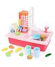FUNVERSE Kitchen Set for Kids - Plastic Kids Play Kitchen Sink/Washbasin with Running Water for Kids - Electronic Washbasin,Pretend Role Play Kitchen Toys Set (Pink)(Washbasin)