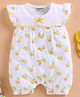 Wonderchild Cap Sleeves Oranges Printed Romper - White