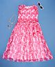 Pantaloons Junior Knit Sleeveless Floral Printed Dress - Pink