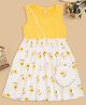 Pantaloons Junior Cotton Woven Sleeveless Floral Printed Dress With Sling Bag - Yellow
