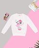 Pantaloons Junior Knit Mickey & Friends Featuring Full Sleeves Minnie Mouse Printed Light Winter Sweatshirt - White