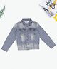 Pantaloons Junior Cotton Woven Full Sleeves Mild Washed Jacket - Blue