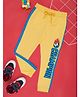 Pantaloons Junior Cotton Knit Champion Text Printed Track Pants - Yellow