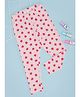 Pantaloons Junior Cotton Spandex Knit Raspberries Printed Leggings - Pink